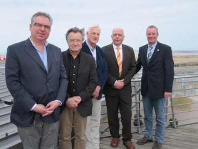 Von links nach rechts: Wolfgang Ferner, Prof. Lechner, Wolfgang Schenk, Hans-Ulrich Elter, Andreas Eden; Foto: B. Elter